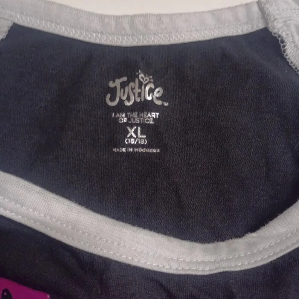 Justice Radiate Love Graphic Raglan T-Shirt XL (16/18)